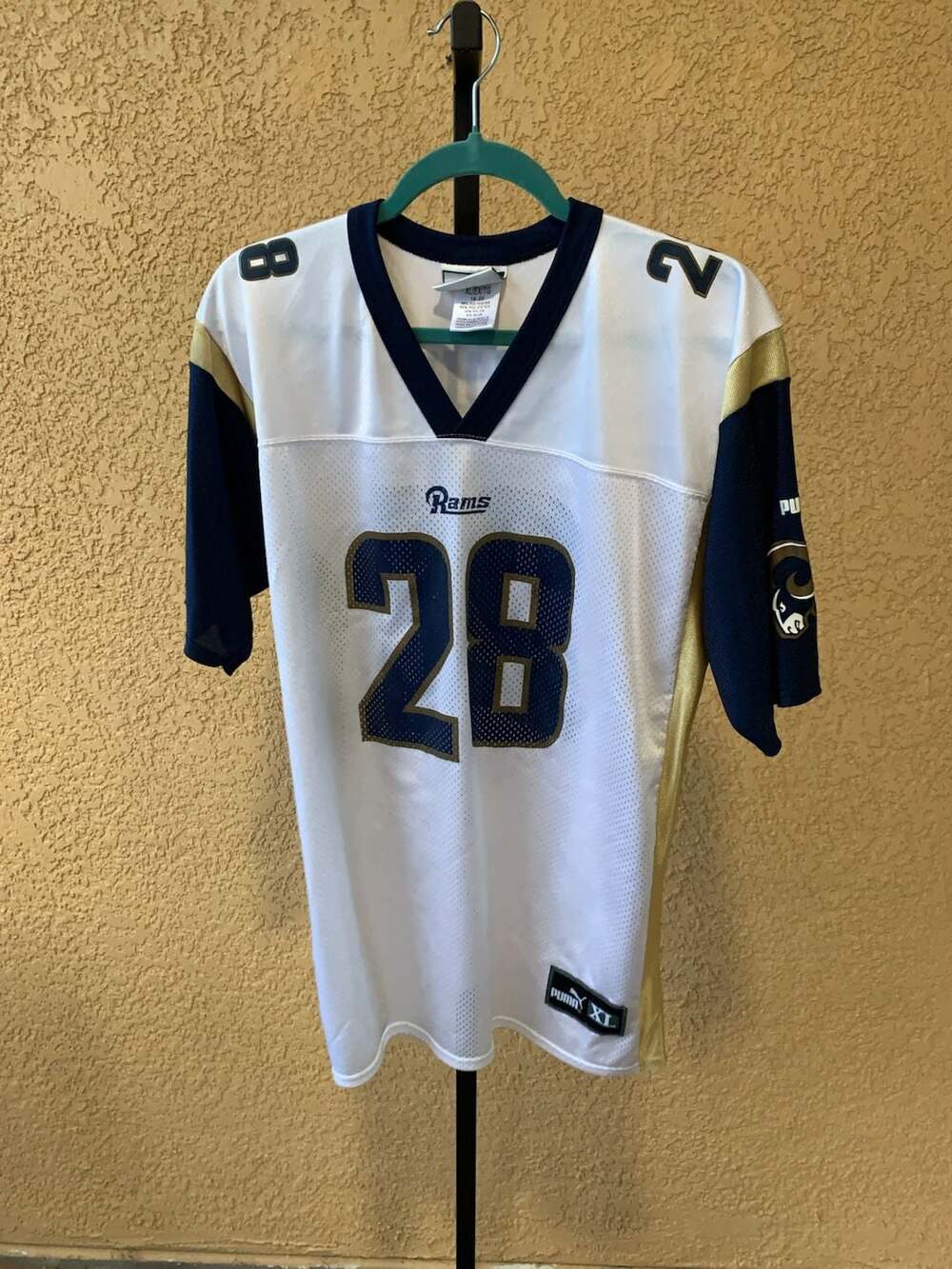 Vintage Puma St. Louis Rams Marshall Faulk #28 NFL Jersey Size XL